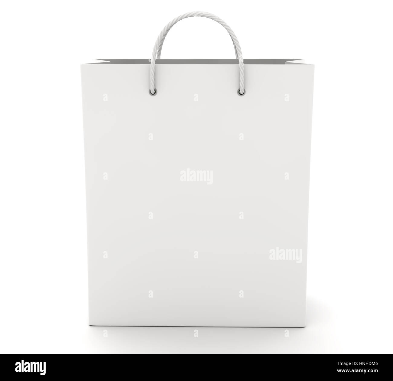 Empty Shopping Bag on the white. 3D illustration Stock Photo - Alamy