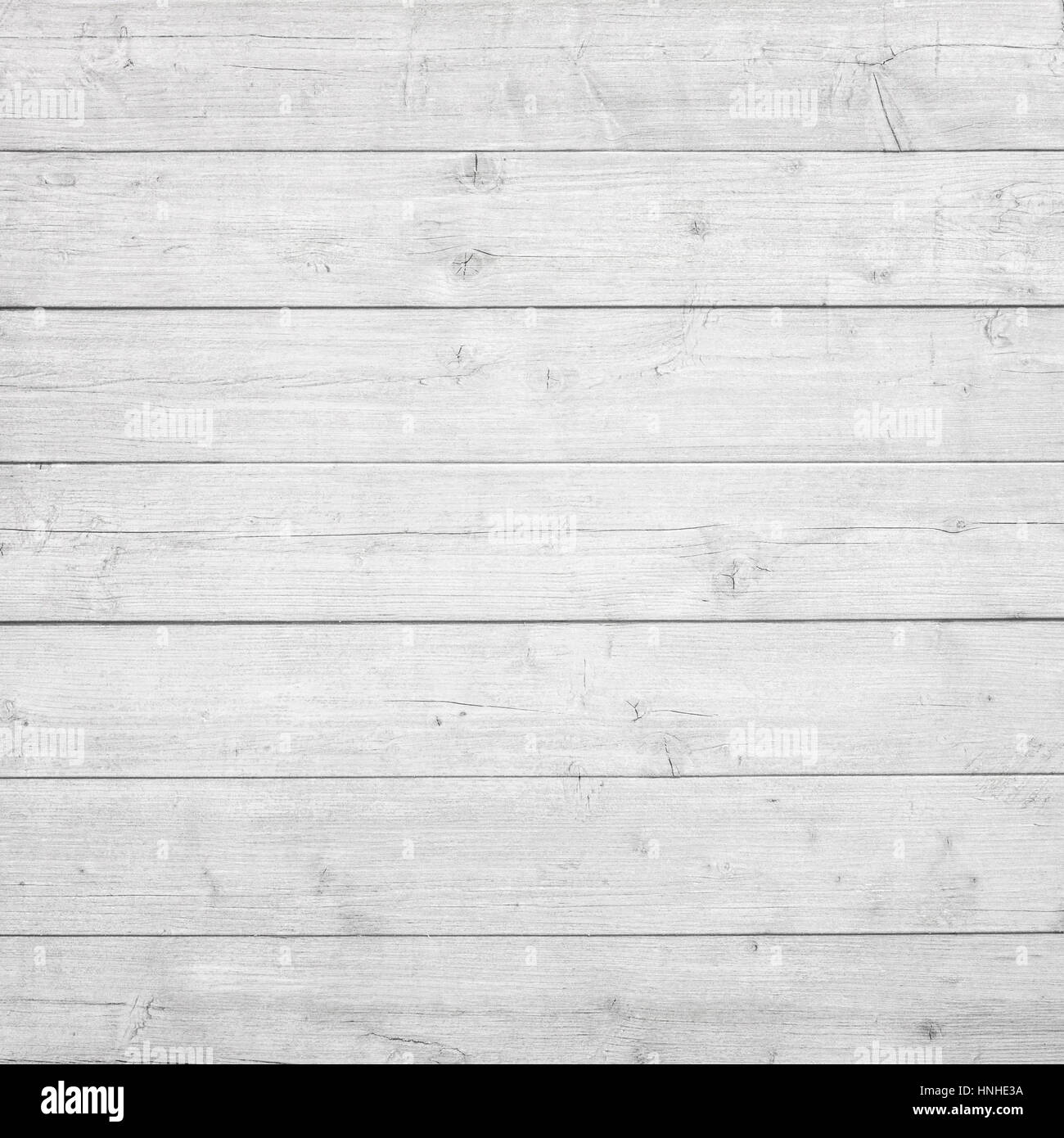 White wooden planks, tabletop, floor surface or wall. Stock Photo