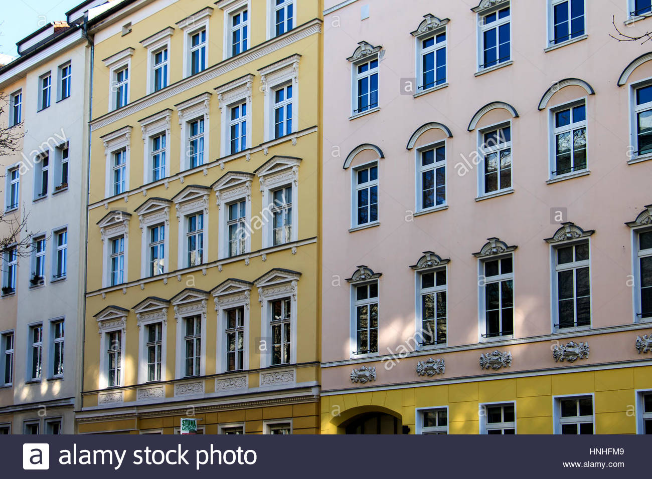 Historic residential apartment building in Berlin. Architectural Stock