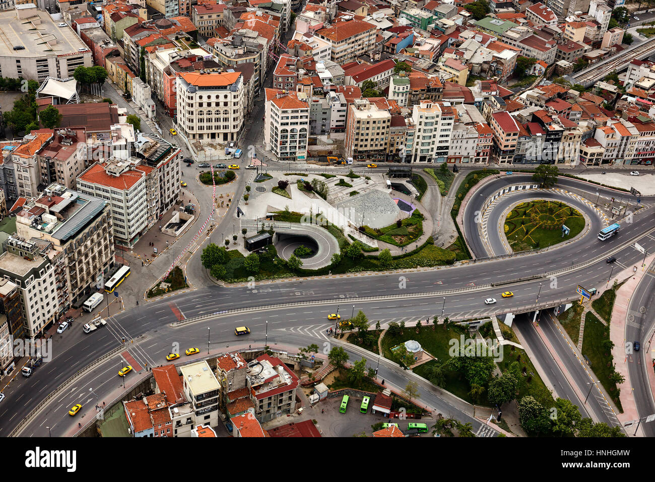 Istanbul, Turkey - May 1, 2016 : Istanbul from air Stock Photo
