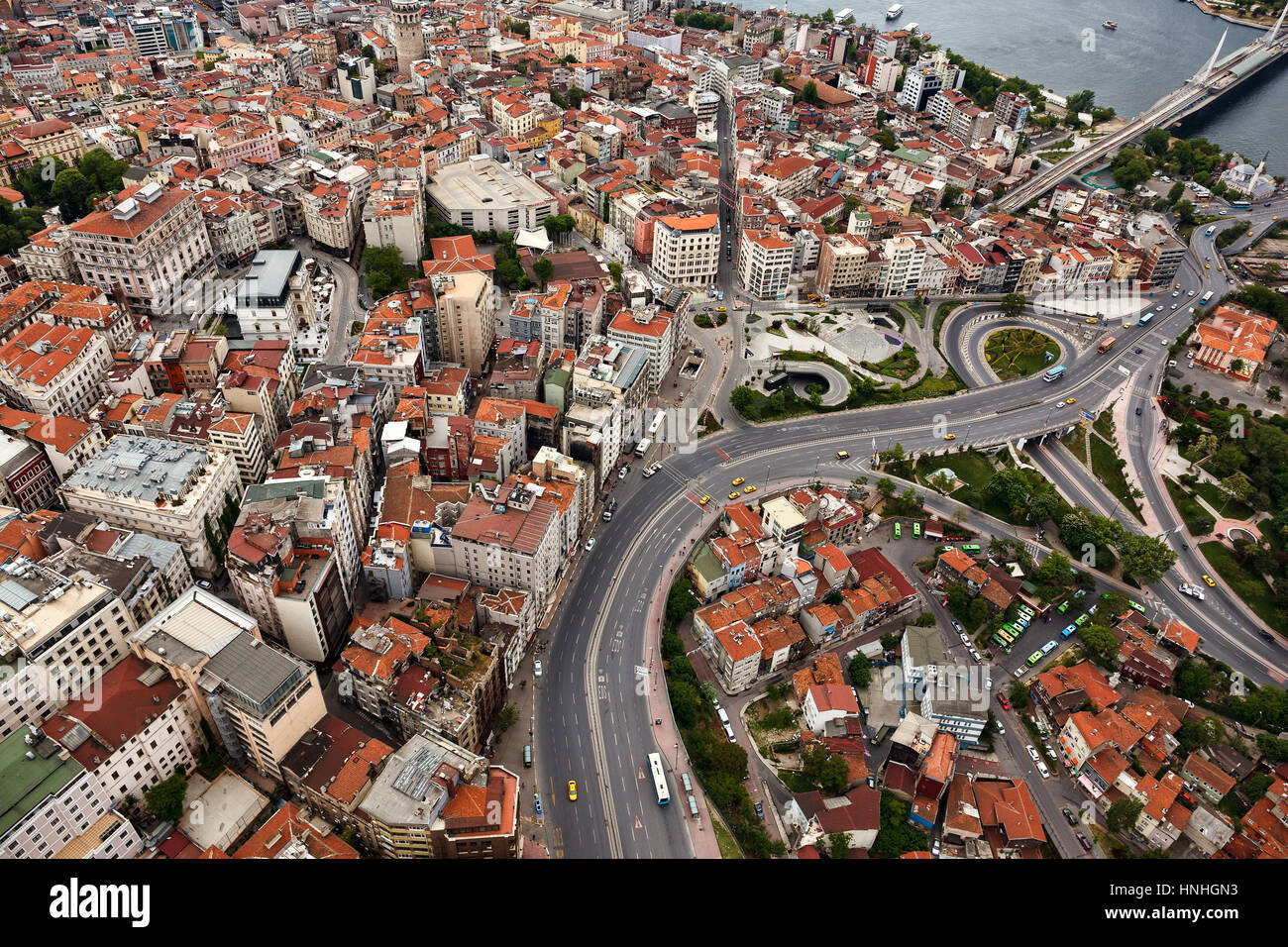 Istanbul, Turkey - May 1, 2016 : Istanbul from air Stock Photo
