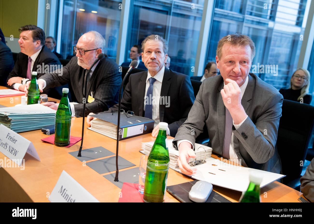 Berlin, Germany. 13th Feb, 2017. Berlin's interior senator Andreas ...