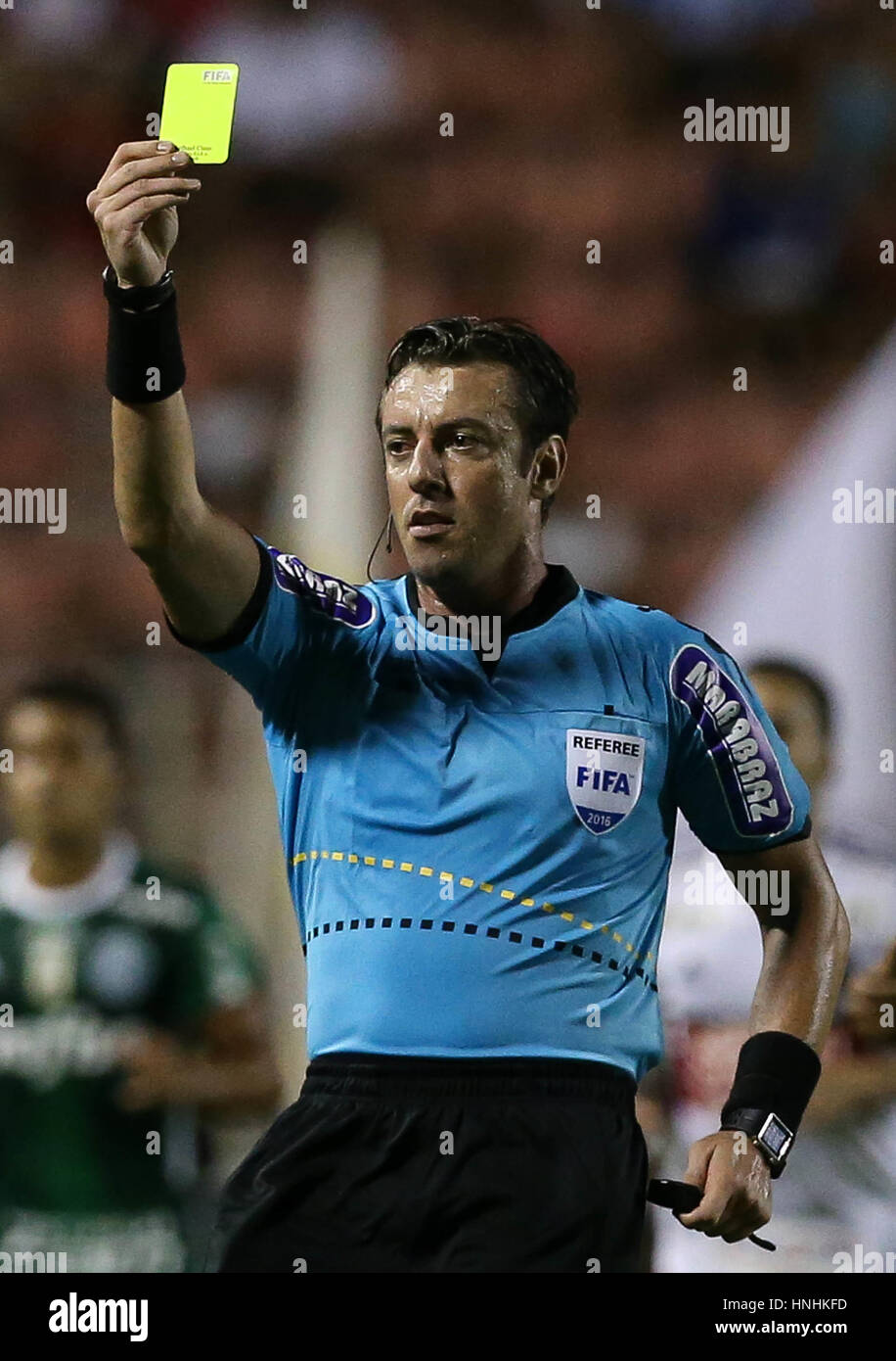 Itu, Brazil. 12th Feb, 2017. The referee Raphael Claus, the match between the teams of SE Palmeiras and Ituano FC during match valid for the second round of the Championship, Series A1, the Novelli Junior Stadium. Credit: Cesar Greco/FotoArena/Alamy Live News Stock Photo