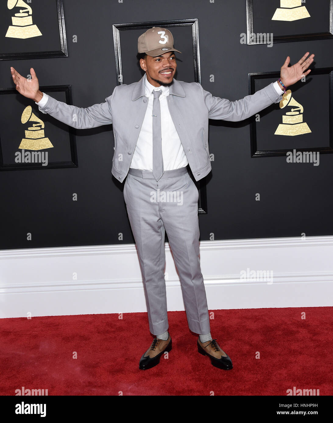 Los Angeles, California, USA. 12th Feb, 2017. Chance The Rapper arrives ...