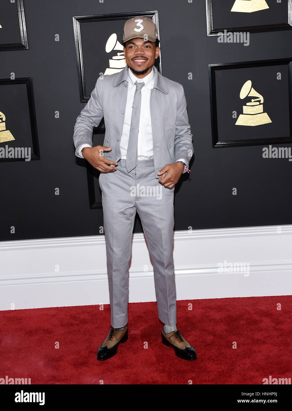 Los Angeles, California, USA. 12th Feb, 2017. Chance The Rapper arrives ...