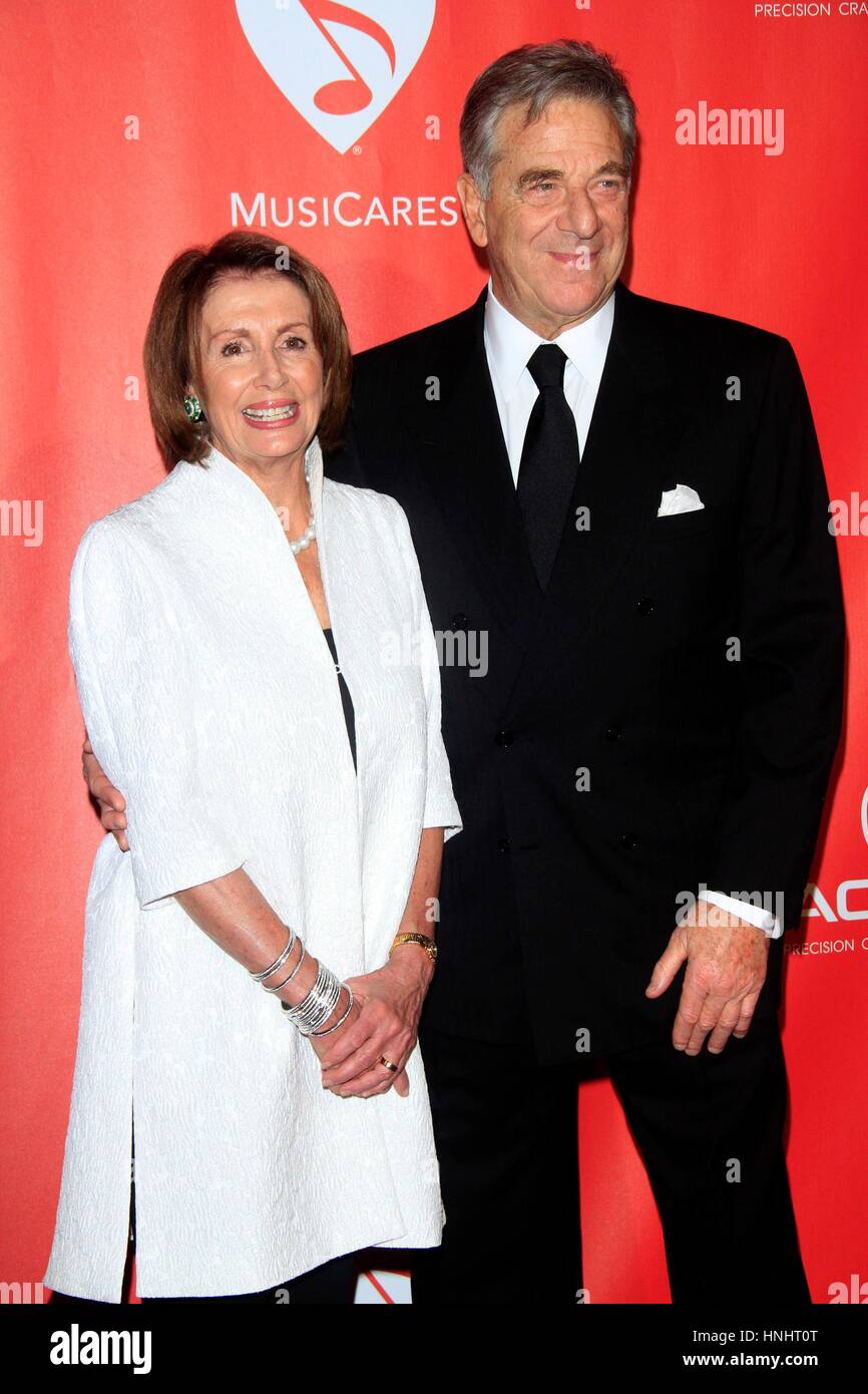 Los Angeles, CA, USA. 10th Feb, 2017. Nancy Pelosi, Paul Pelosi at arrivals for 2017 MusiCares Person of the Year Gala, Los Angeles Convention Center, Los Angeles, CA February 10, 2017. Credit: Priscilla Grant/Everett Collection/Alamy Live News Stock Photo