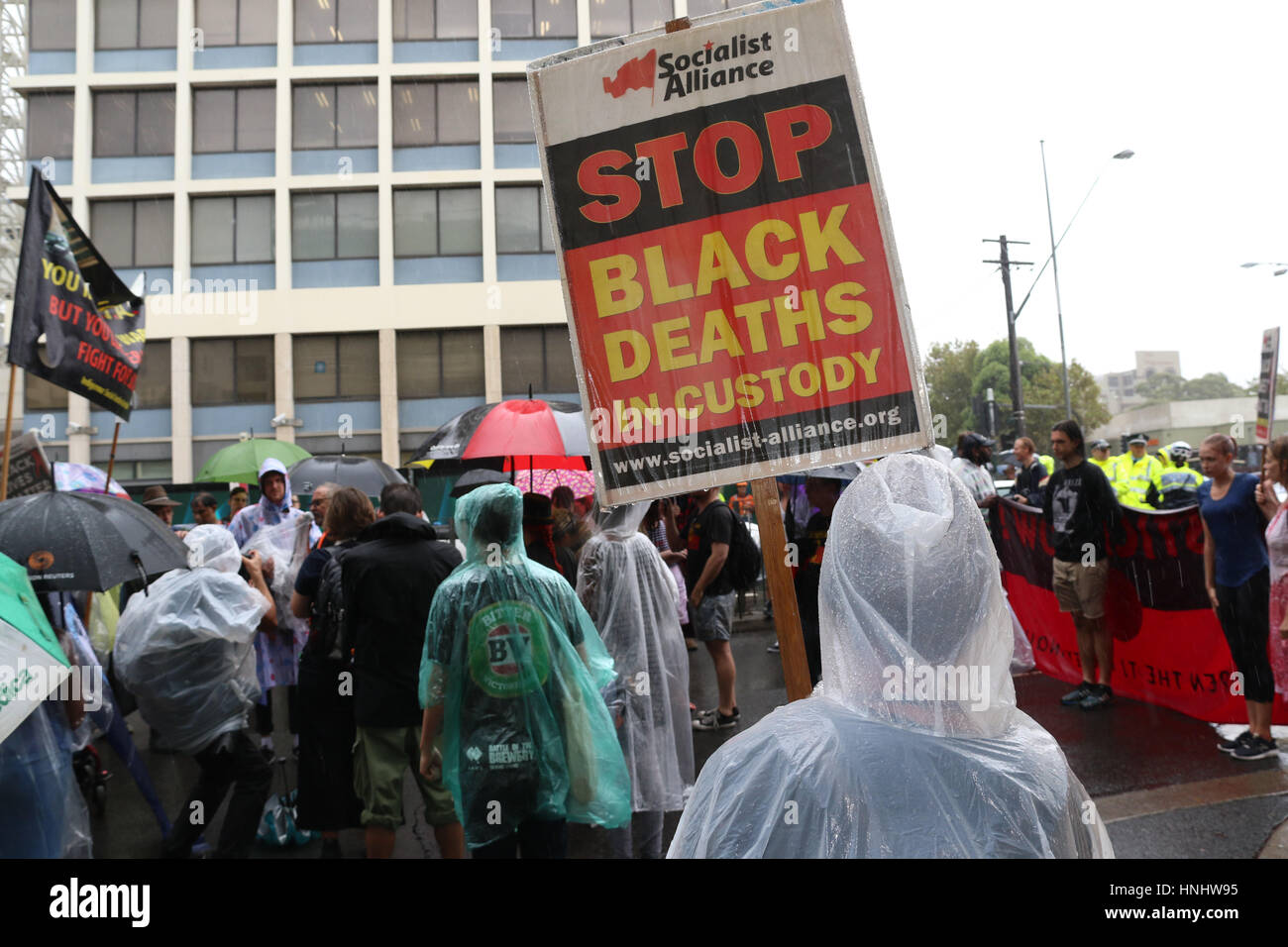 Redfer Riots Sydney, Australia. 14 February 2017. Supporters assembled in Redfern ...