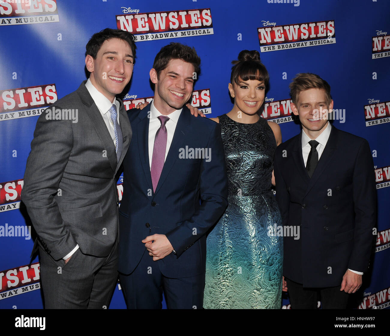 NEW YORK, NY NOVEMBER 21 Ben Fankhauser, Jeremy Jordan, Kara Lindsay