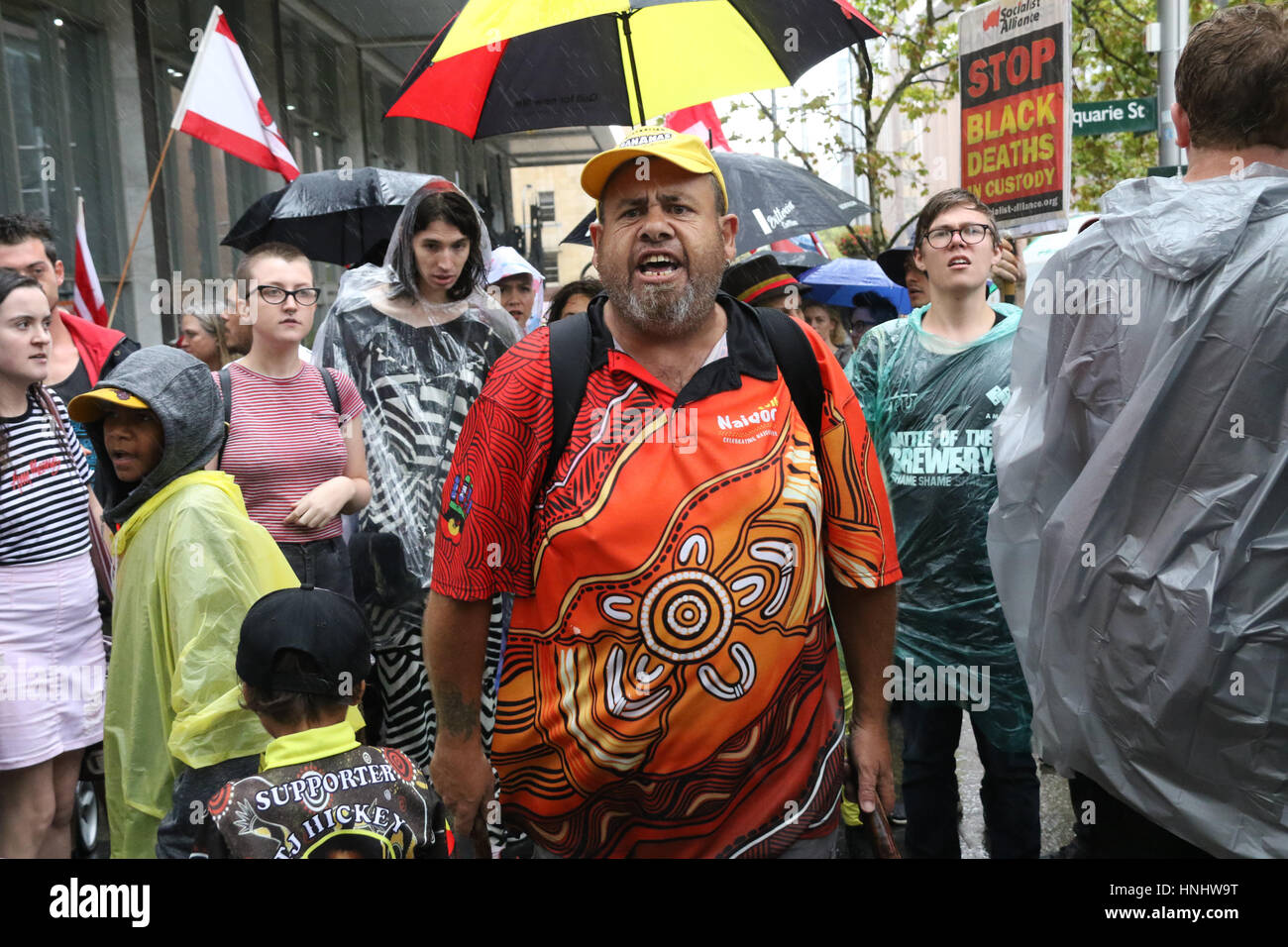 Redfer Riots Sydney, Australia. 14 February 2017. Supporters assembled in Redfern ...
