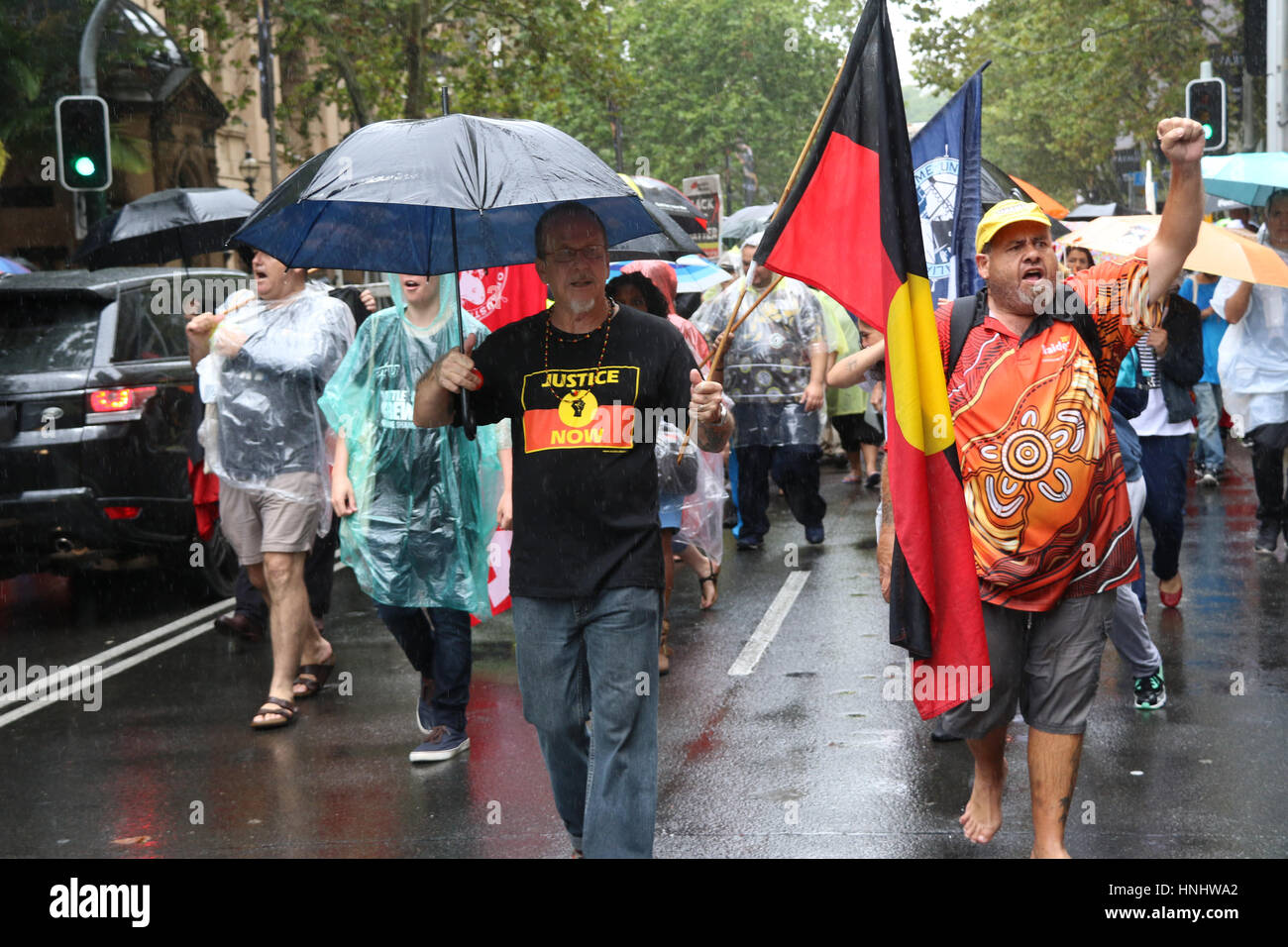Redfer Riots Sydney, Australia. 14 February 2017. Supporters assembled in Redfern ...