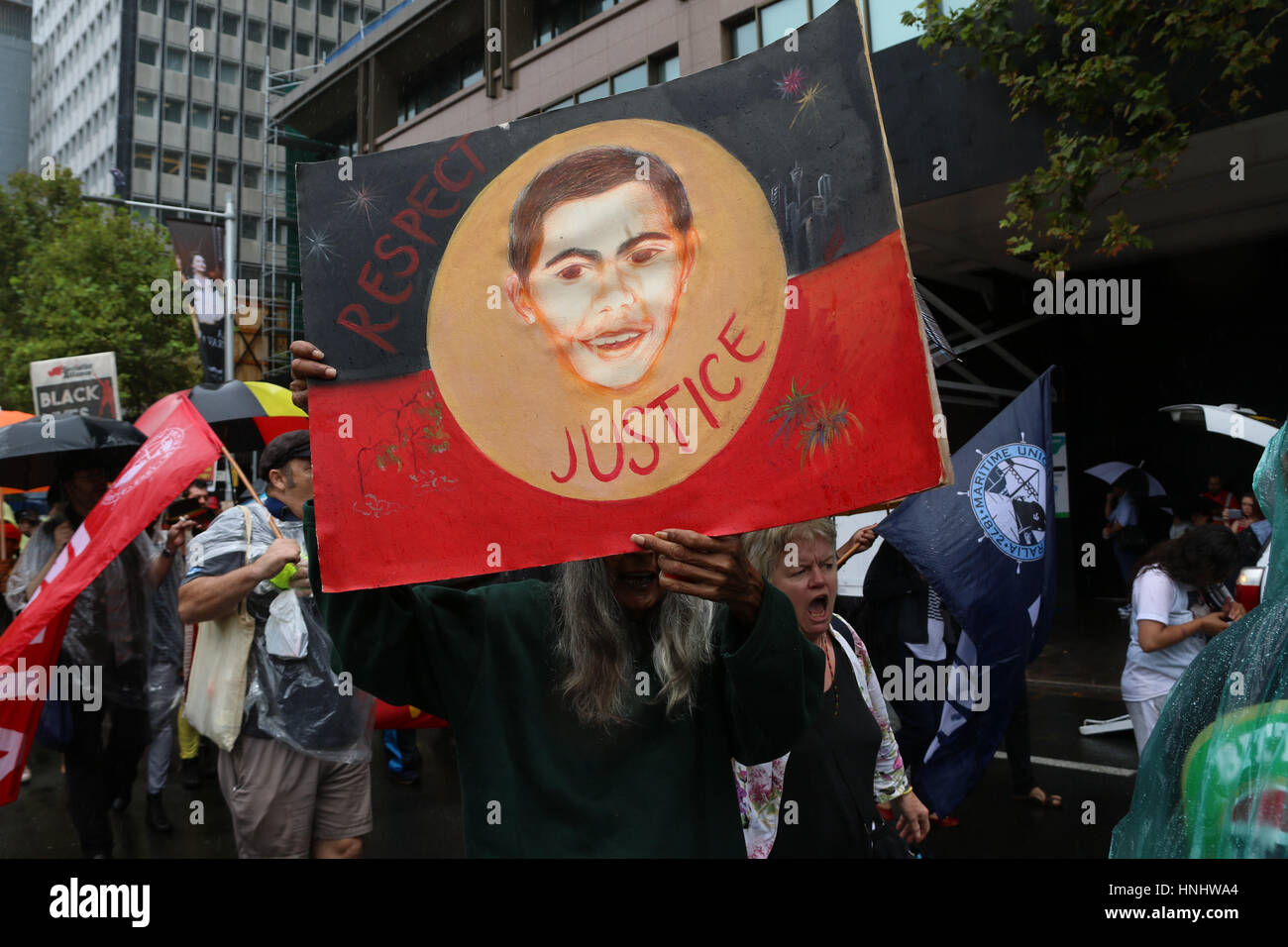 Redfer Riots Sydney, Australia. 14 February 2017. Supporters assembled in Redfern ...