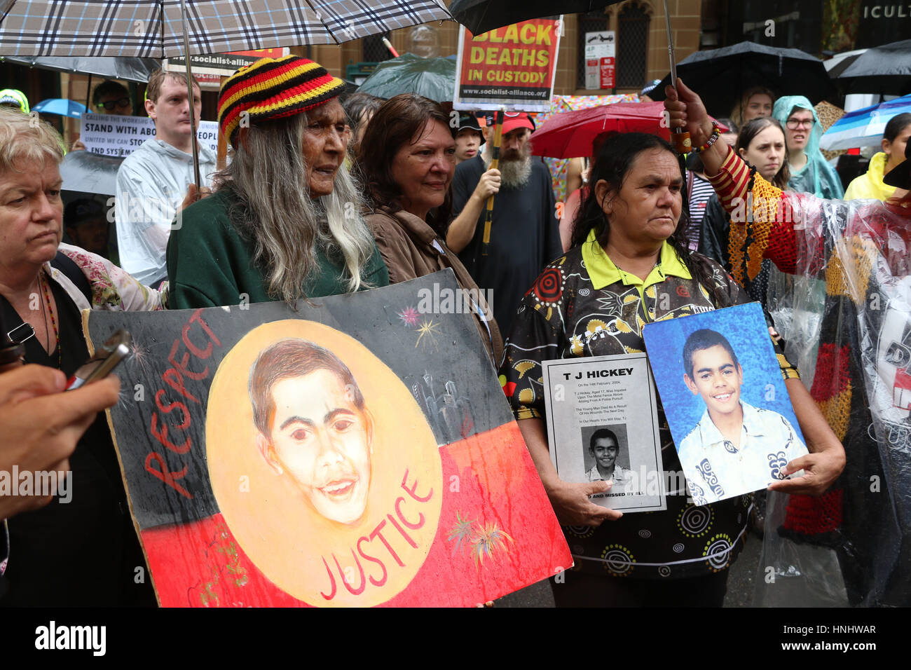 Redfer Riots Sydney, Australia. 14 February 2017. Supporters assembled in Redfern ...