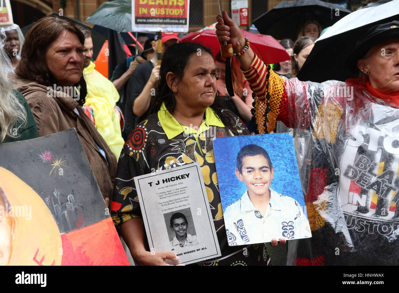 Redfer Riots Sydney, Australia. 14 February 2017. Supporters assembled in Redfern ...