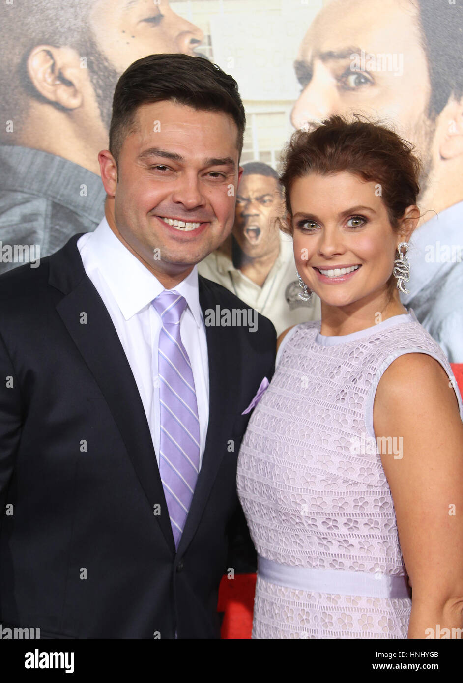 Westwood, CA. 13th Feb, 2017. JoAnna Garcia, Nick Swisher, At Premiere Of Warner Bros. Pictures' 'Fist Fight', At The Regency Village Theatre In California on February 13, 2017. Credit: Faye Sadou/Media Punch/Alamy Live News Stock Photo