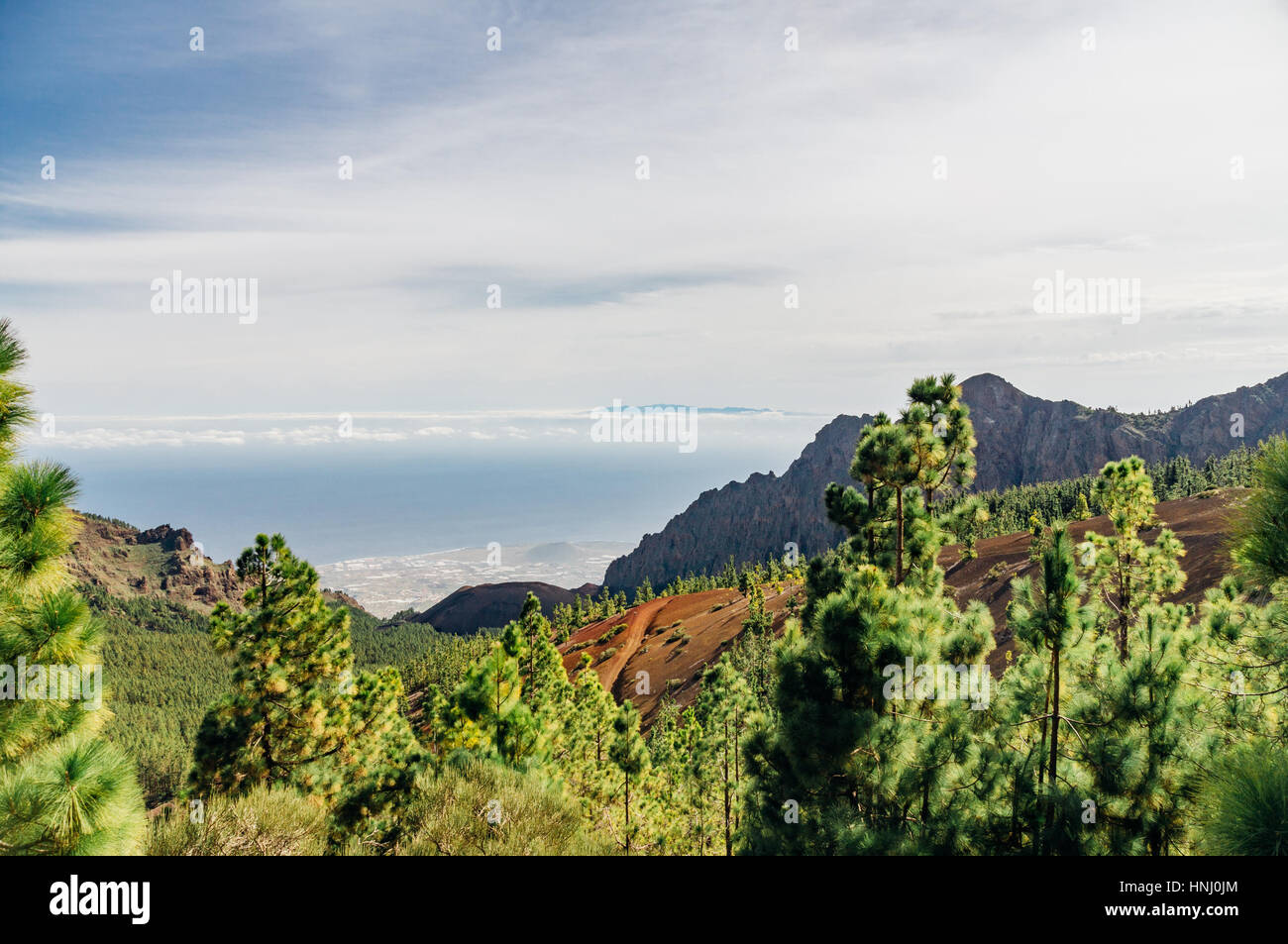 Wonderful view from Mirador de la Crucita, Tenerife, Canary islands, Spain Stock Photo