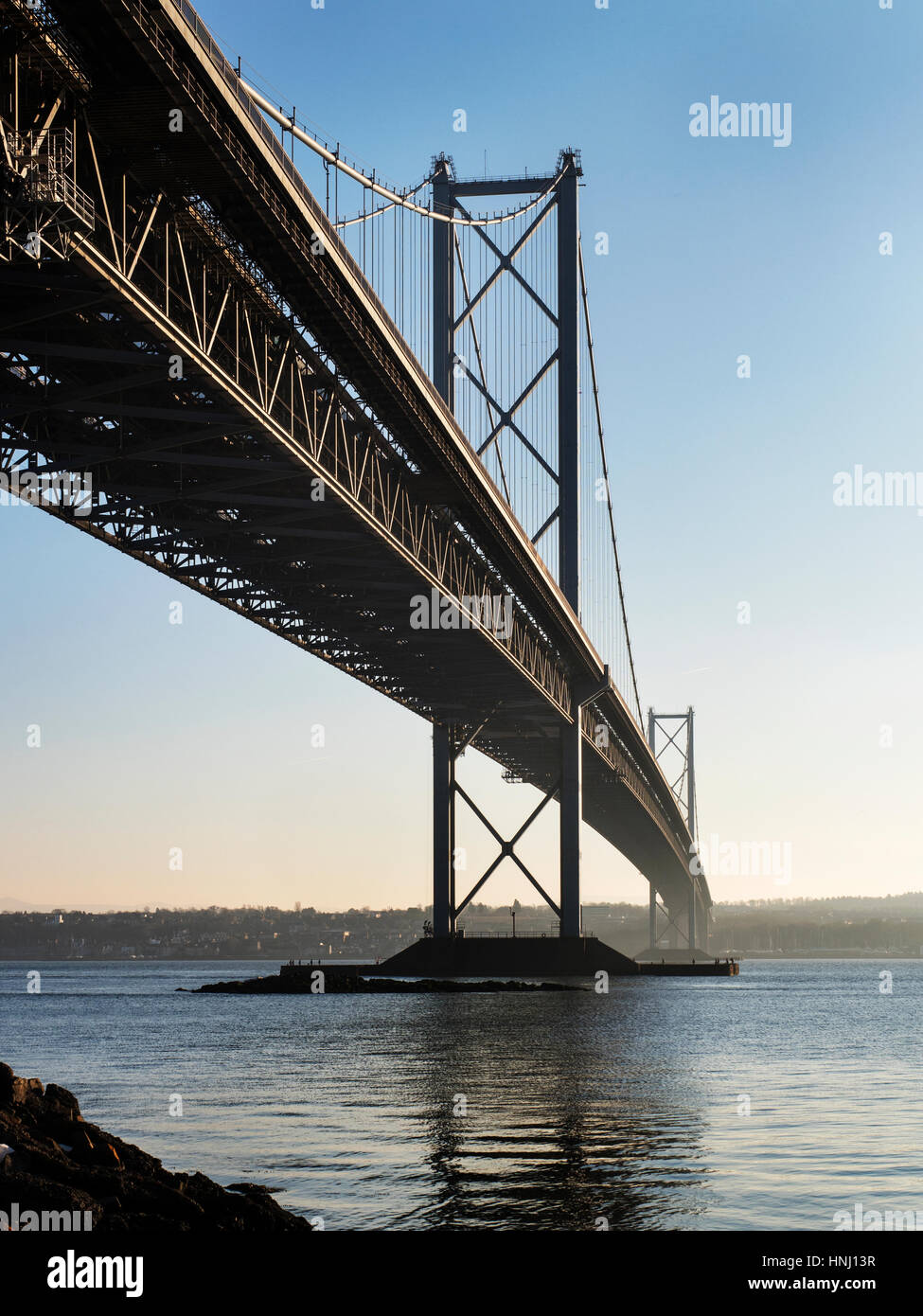 The Forth Road Bridge from North Queensferry North Queensferry Fife Scotland Stock Photo