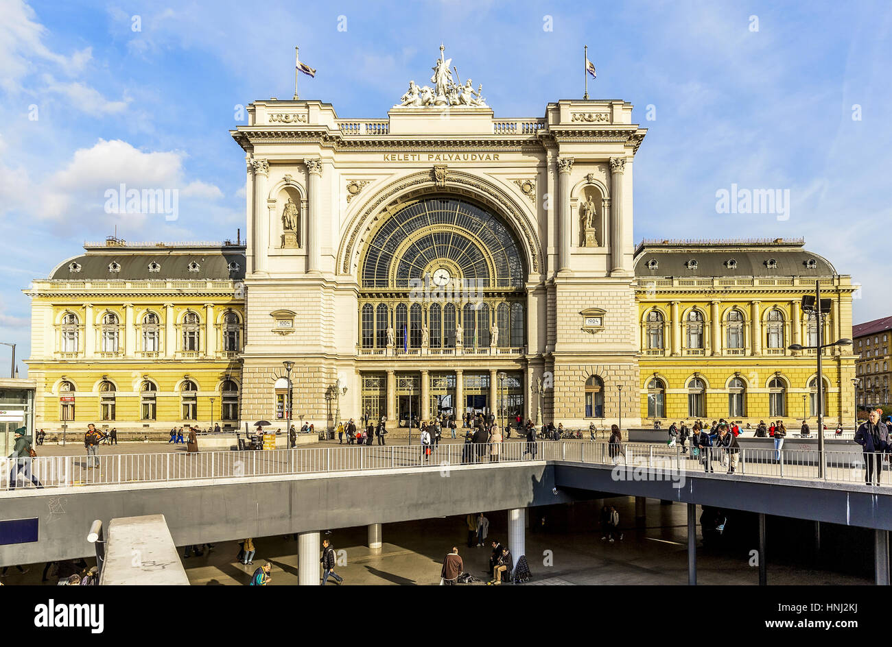 Budapest, Hungary Keleti railway station building in Pest district