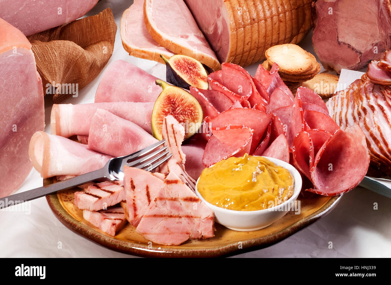 Cold Cuts appetizers Stock Photo Alamy