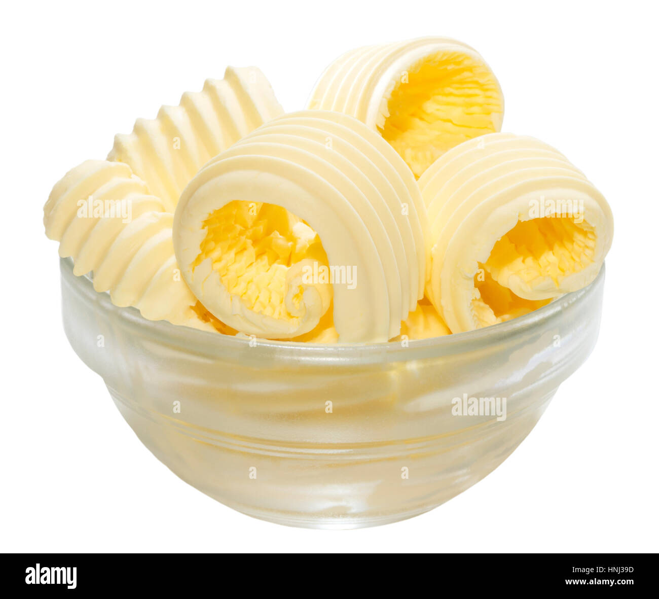 Butter Curls(+clipping path) Stock Photo