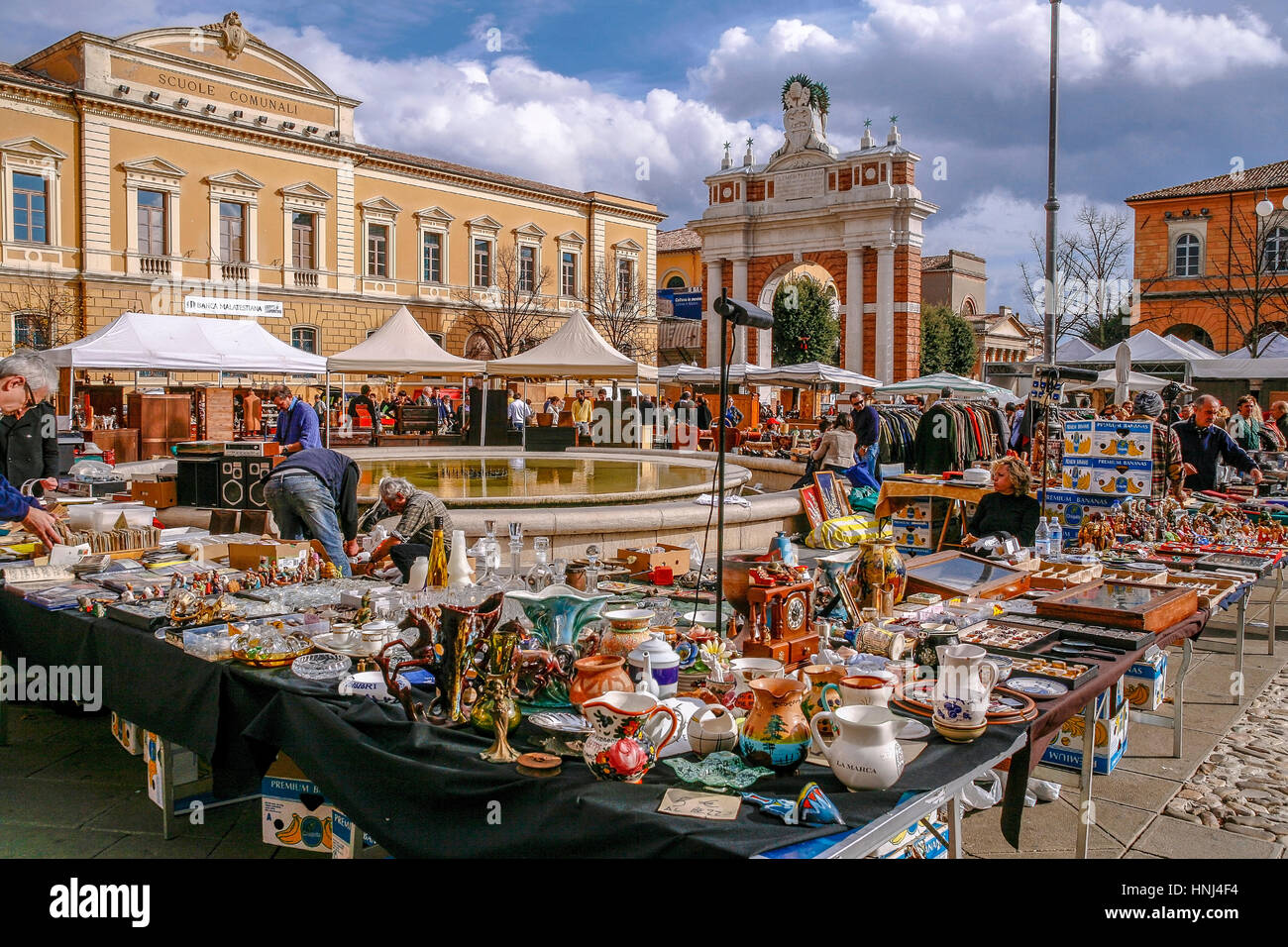 Italy Emilia Romagna Santarcangelo di Romagna: Antiques Market 'La casa del tempo' Stock Photo