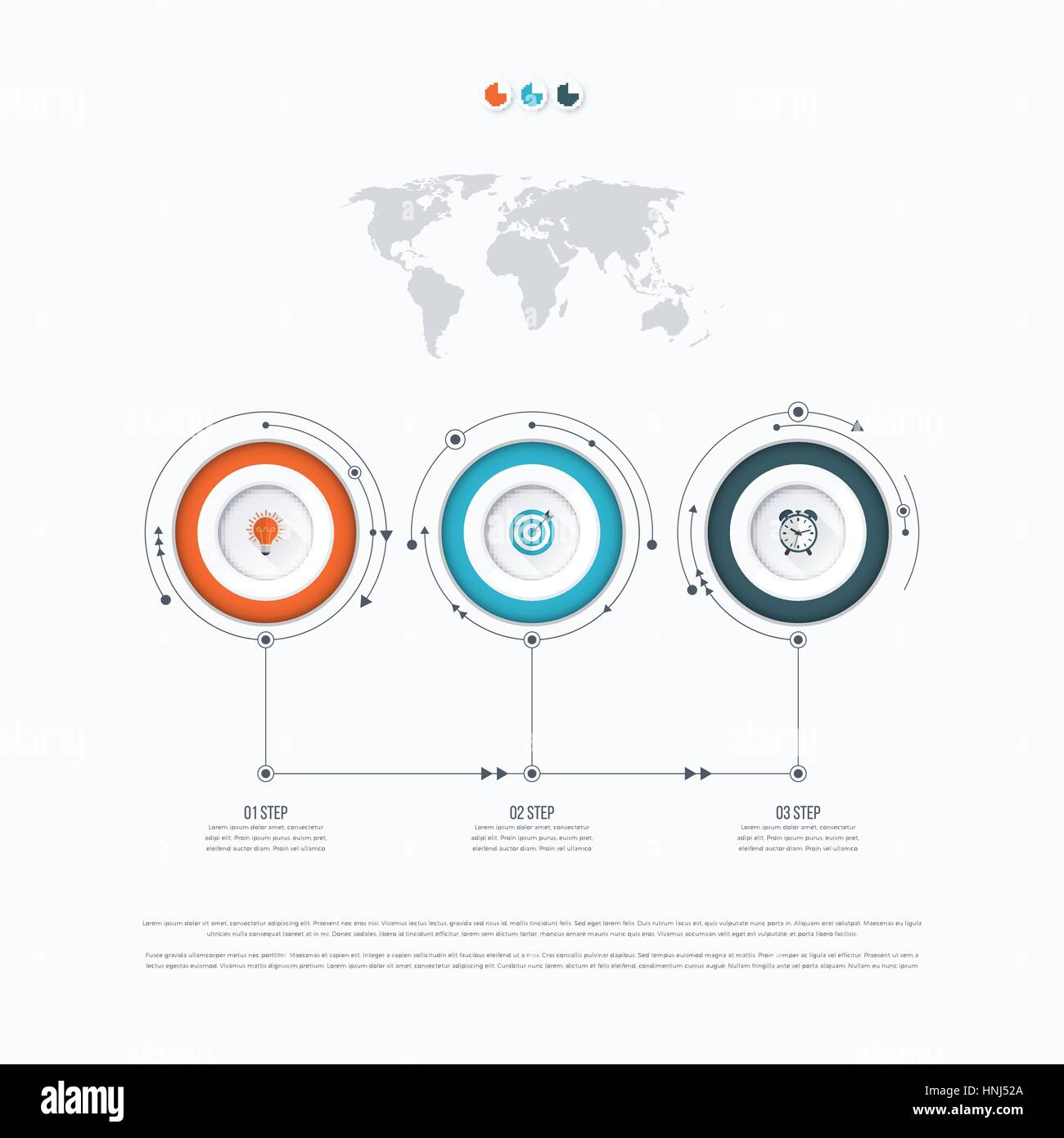 Infographics Template 3 Options With Circles Can Be Used For Workflow Layout Diagram Number 8580