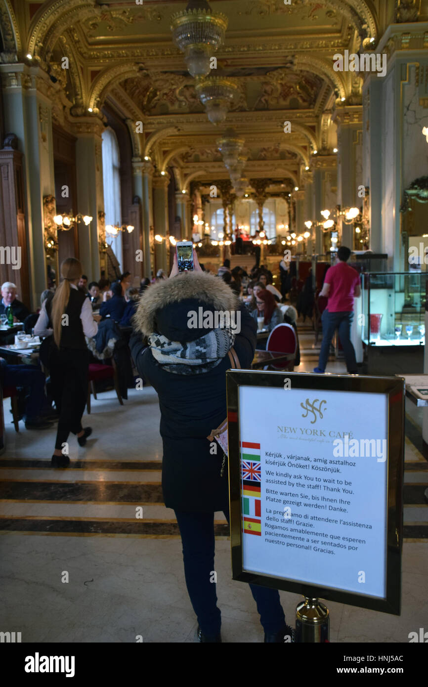 New York Cafe, Budapest, Hungary Stock Photo