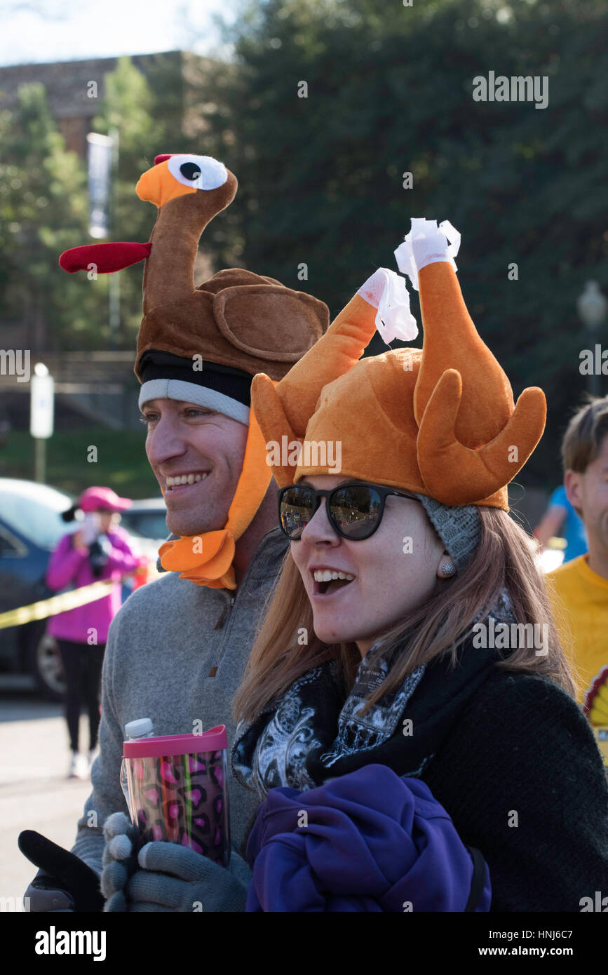 University of Richmond, VA. annual Thanksgiving Turkey Trot race Stock