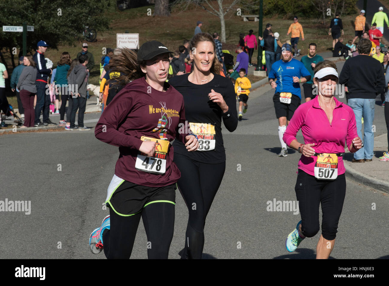 University of Richmond, VA. annual Thanksgiving Turkey Trot race Stock