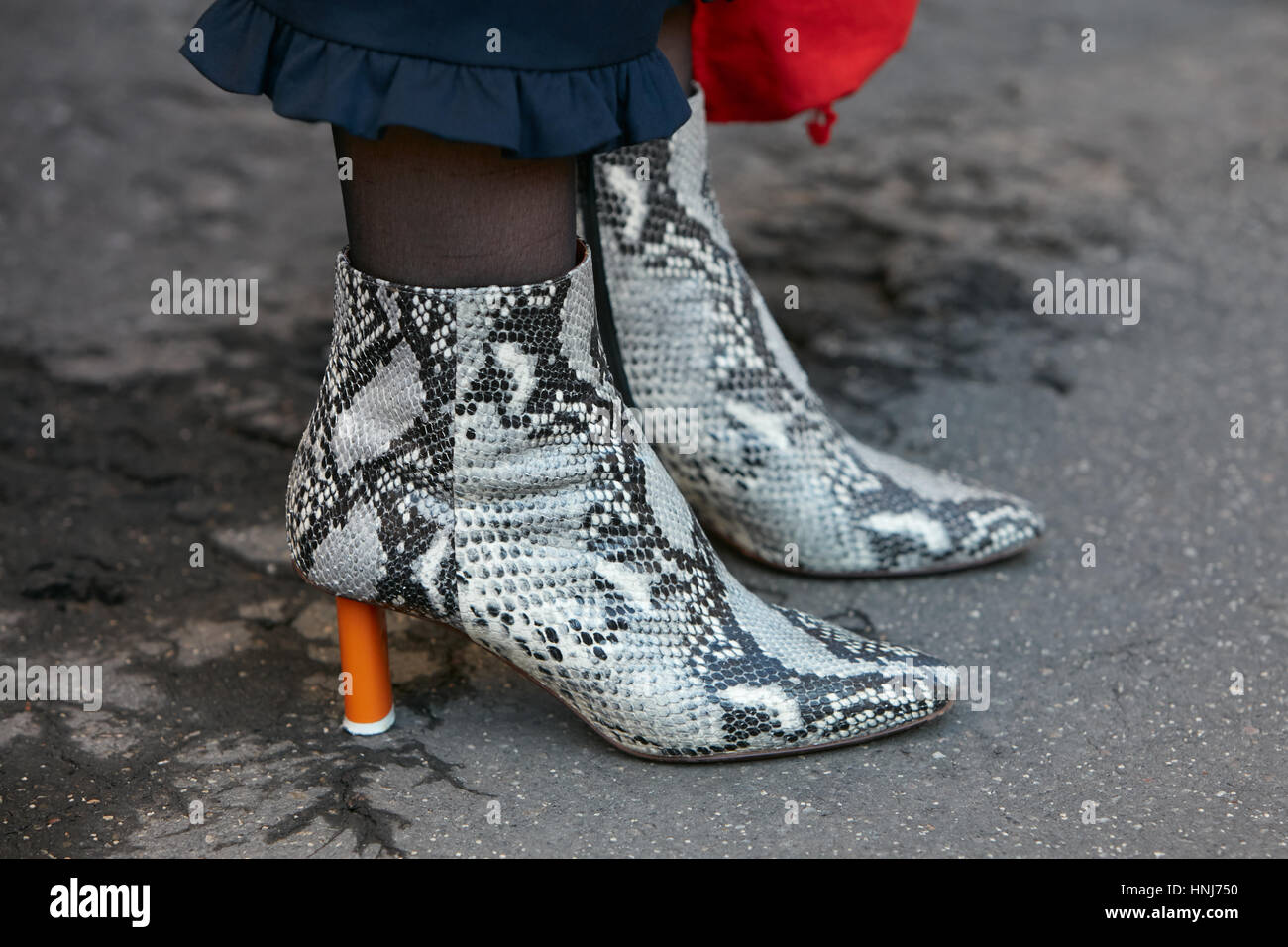 orange snake boots