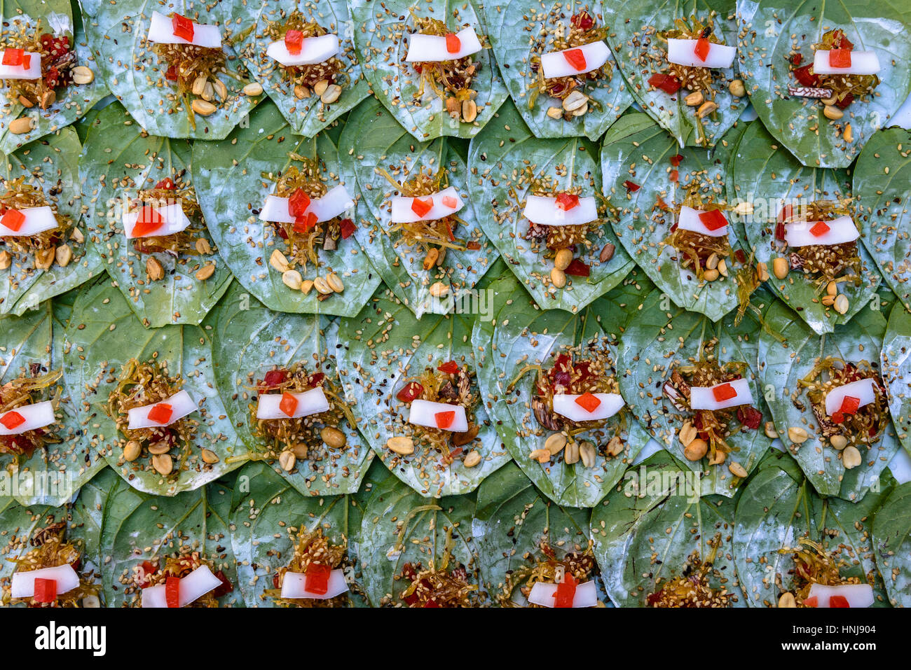 traditional betel nut preparation, Myanmar Stock Photo - Alamy
