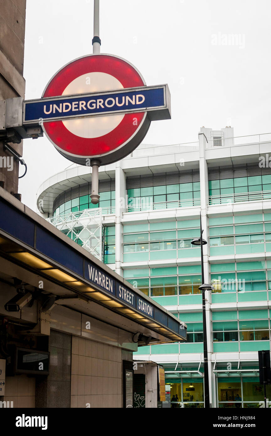 Warren Street, a London underground station seen from outside Stock Photo