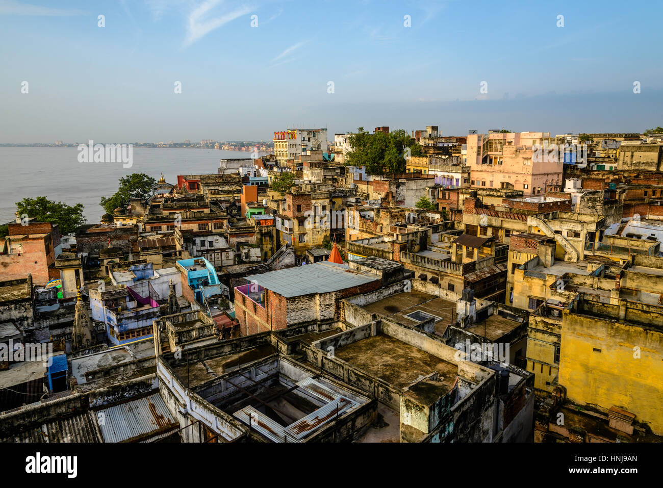 Old city of Varanasi, India Stock Photo