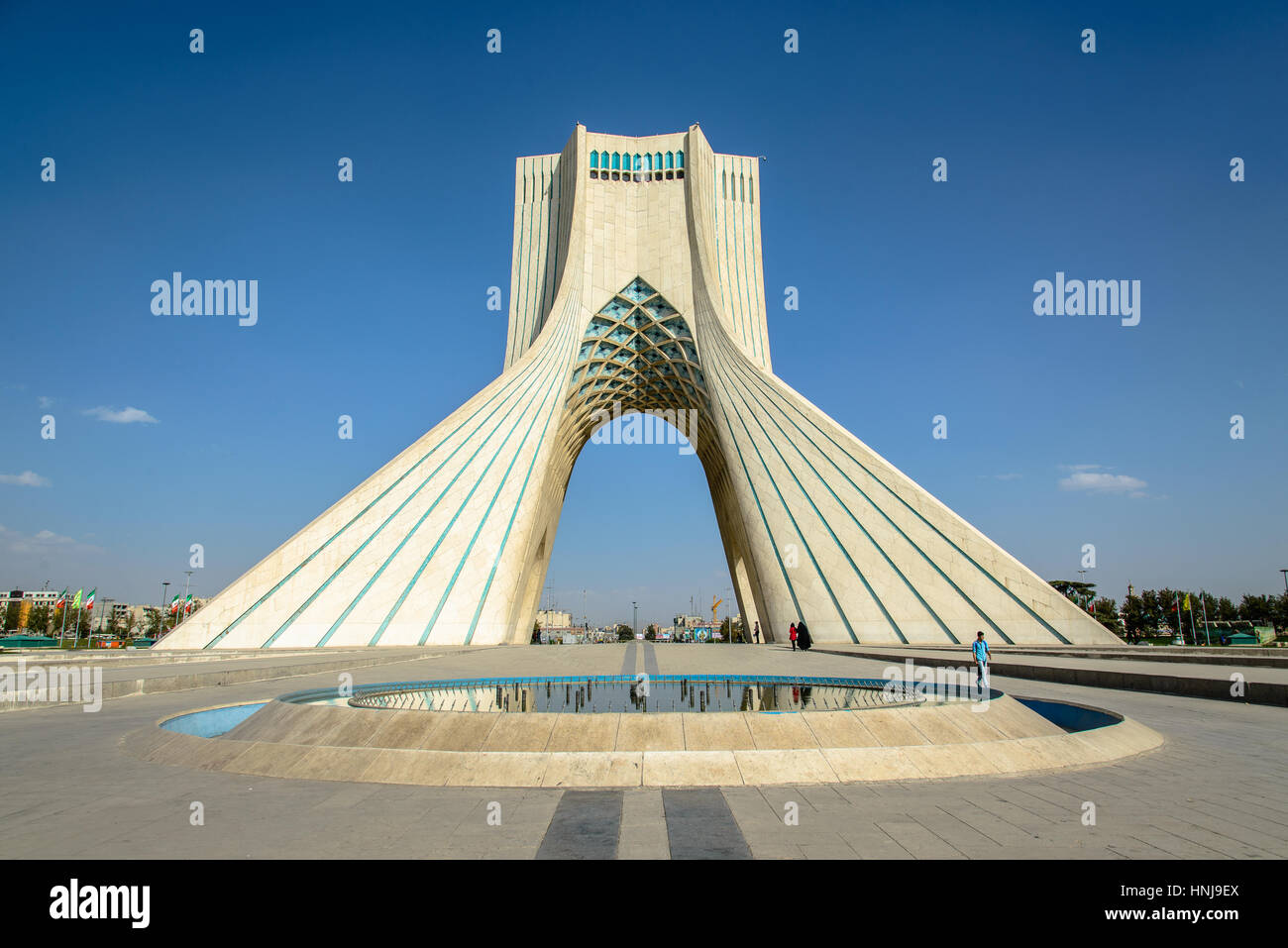 TEHRAN, IRAN - OCTOBER 02, 2014: Azadi Tower in the iranian capital Tehran Stock Photo