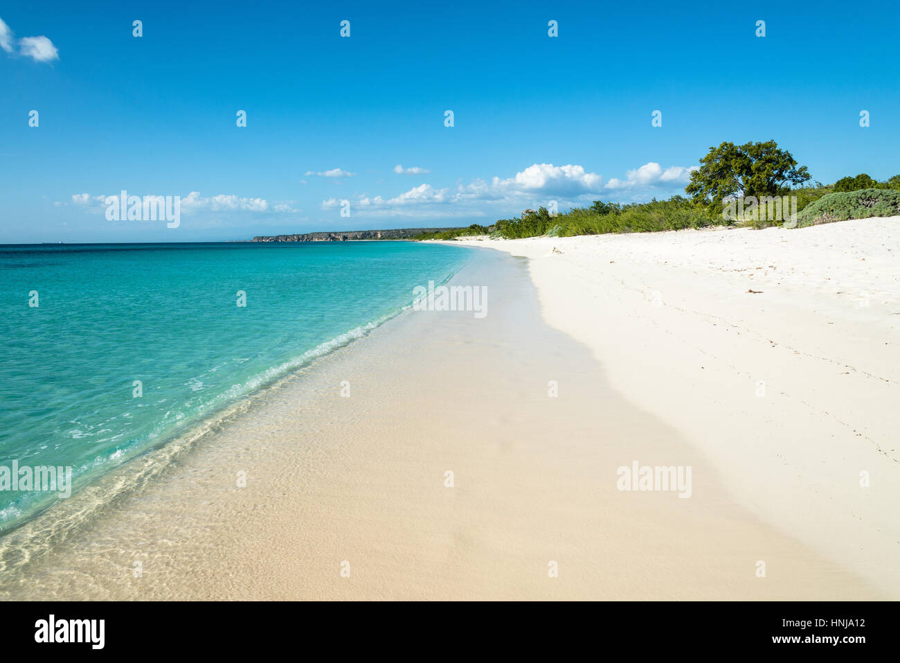 Beach of 'Bahia de las Aguilas', protected National Park, Dominican Republic Stock Photo