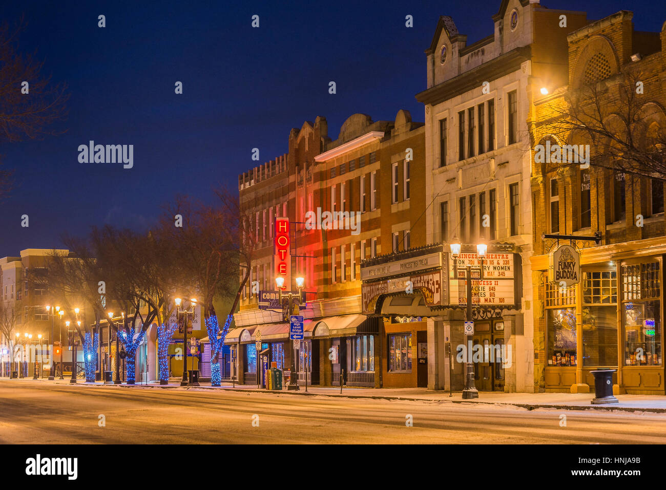 Over 100 years old. The Commercial Hotel, Whyte Avenue, Old Strathcona, Edmonton, Alberta, Canada Stock Photo