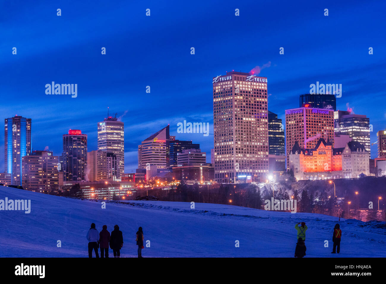 Edmonton skyline, Edmonton, Alberta, Canada Stock Photo Alamy