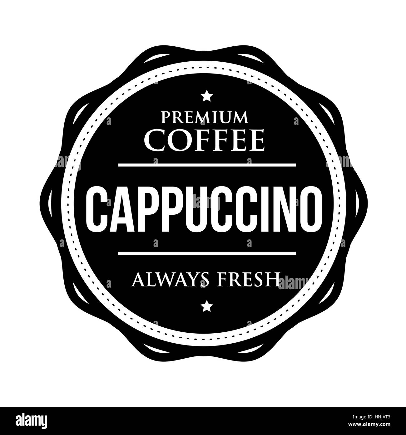 Coffee Cappuccino vintage stamp Stock Vector
