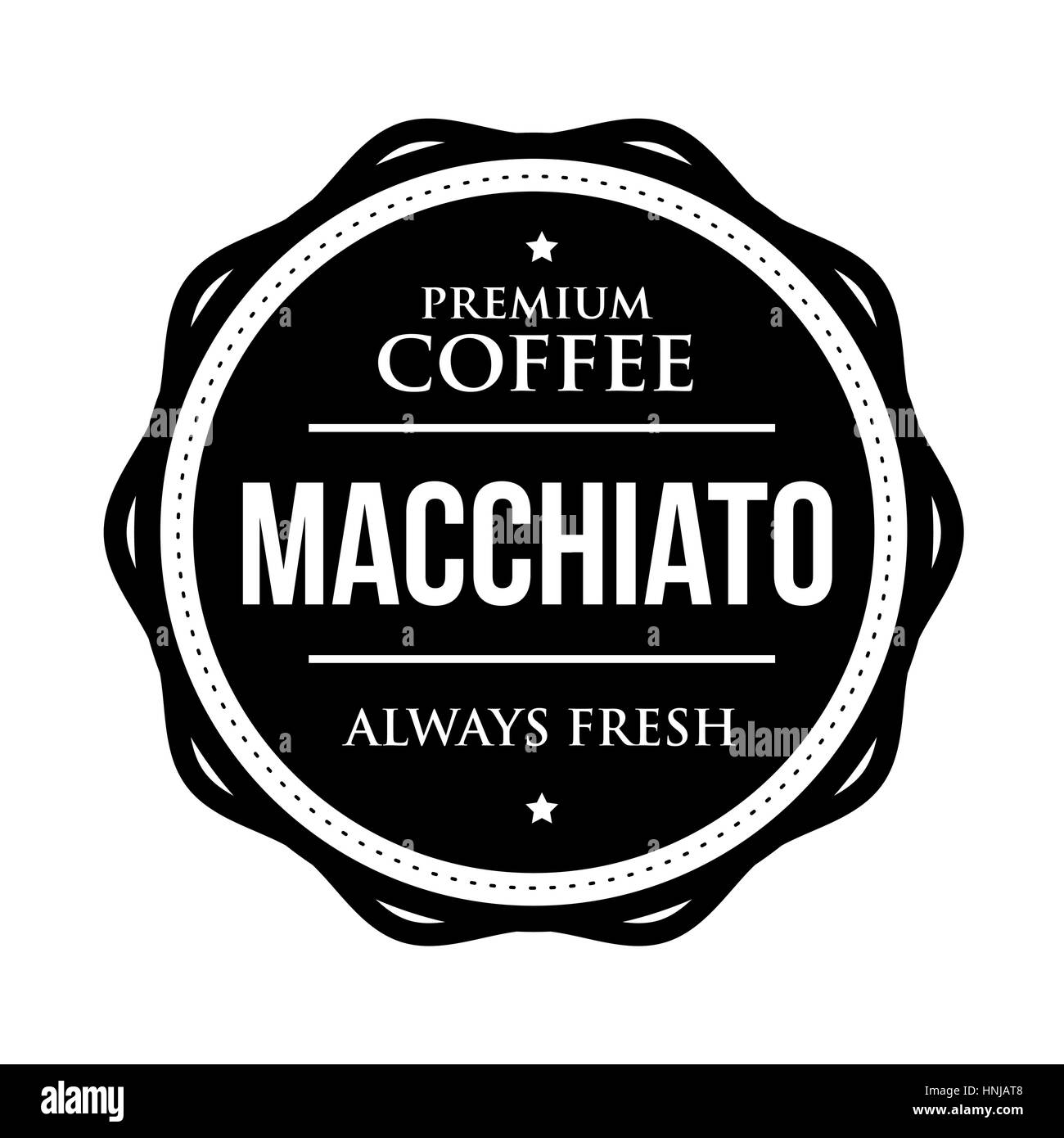 Coffee Macchiato vintage stamp Stock Vector