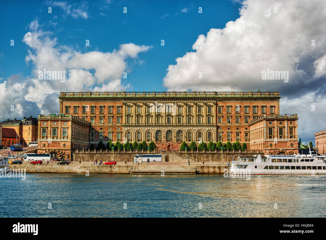 The Royal Palace (Kungliga slottet) in Stockholm (Sweden), HDR-technique Stock Photo