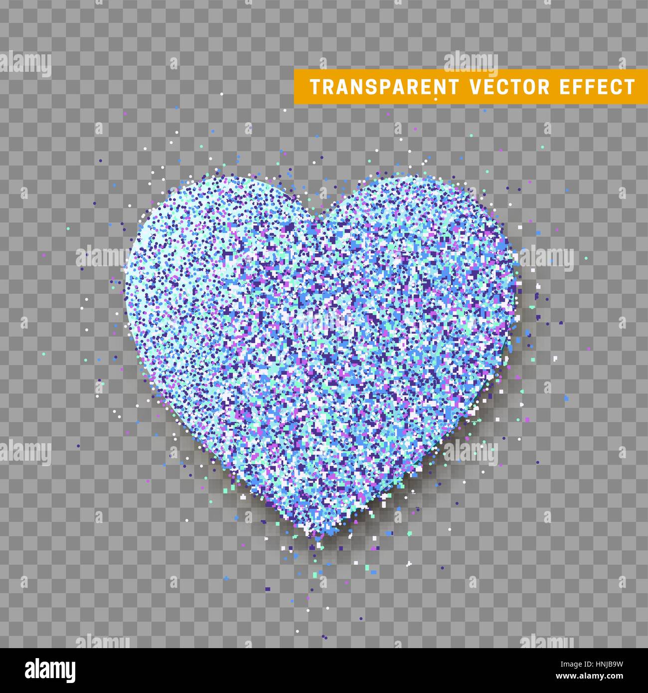 Valentines Day heart isolated, transparent vector effect background ...