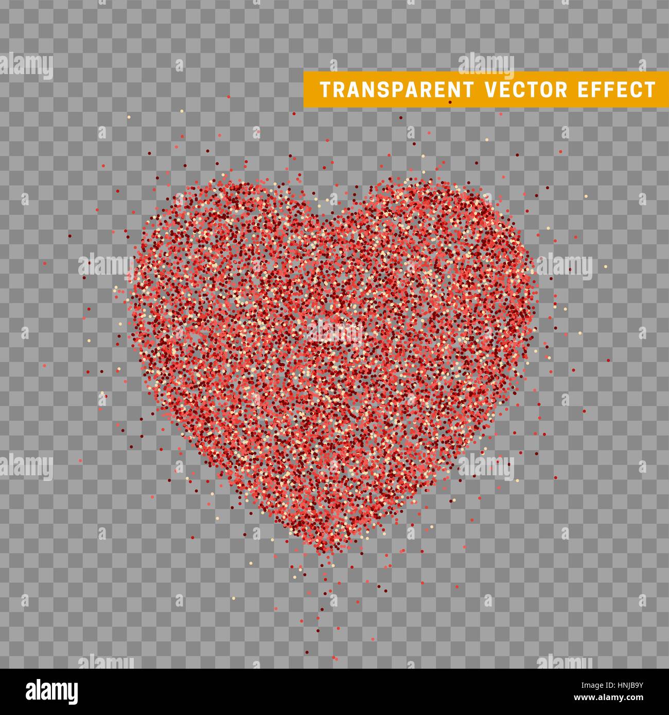 Valentines Day heart isolated, transparent vector effect background ...