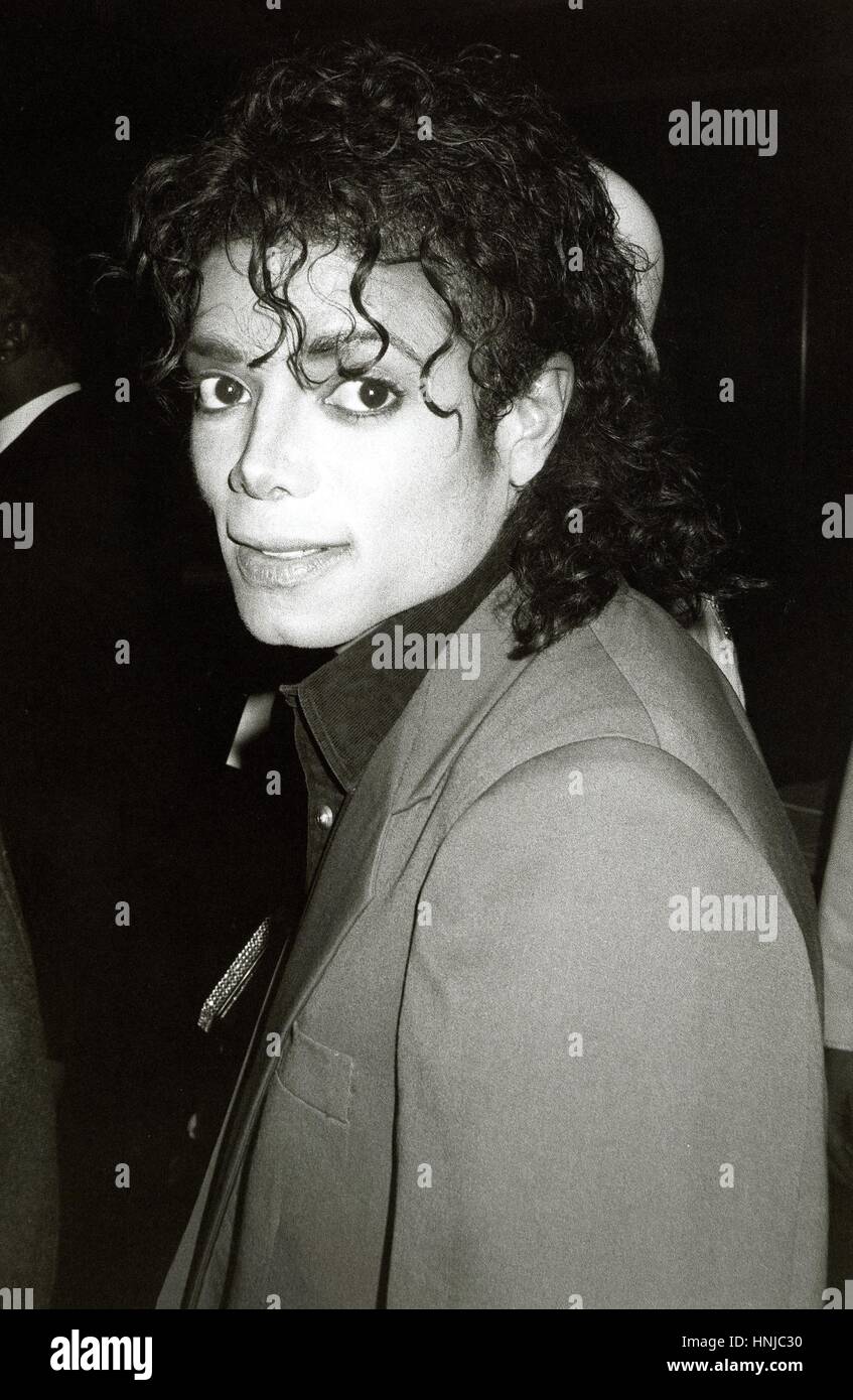 MICHAEL JACKSON (LATE 1980'S) ATTENDING A UNITED NEGO FUND BENEFIT SHERATON HOTEL NEW YORK CITY CREDIT ALL USES Stock Photo