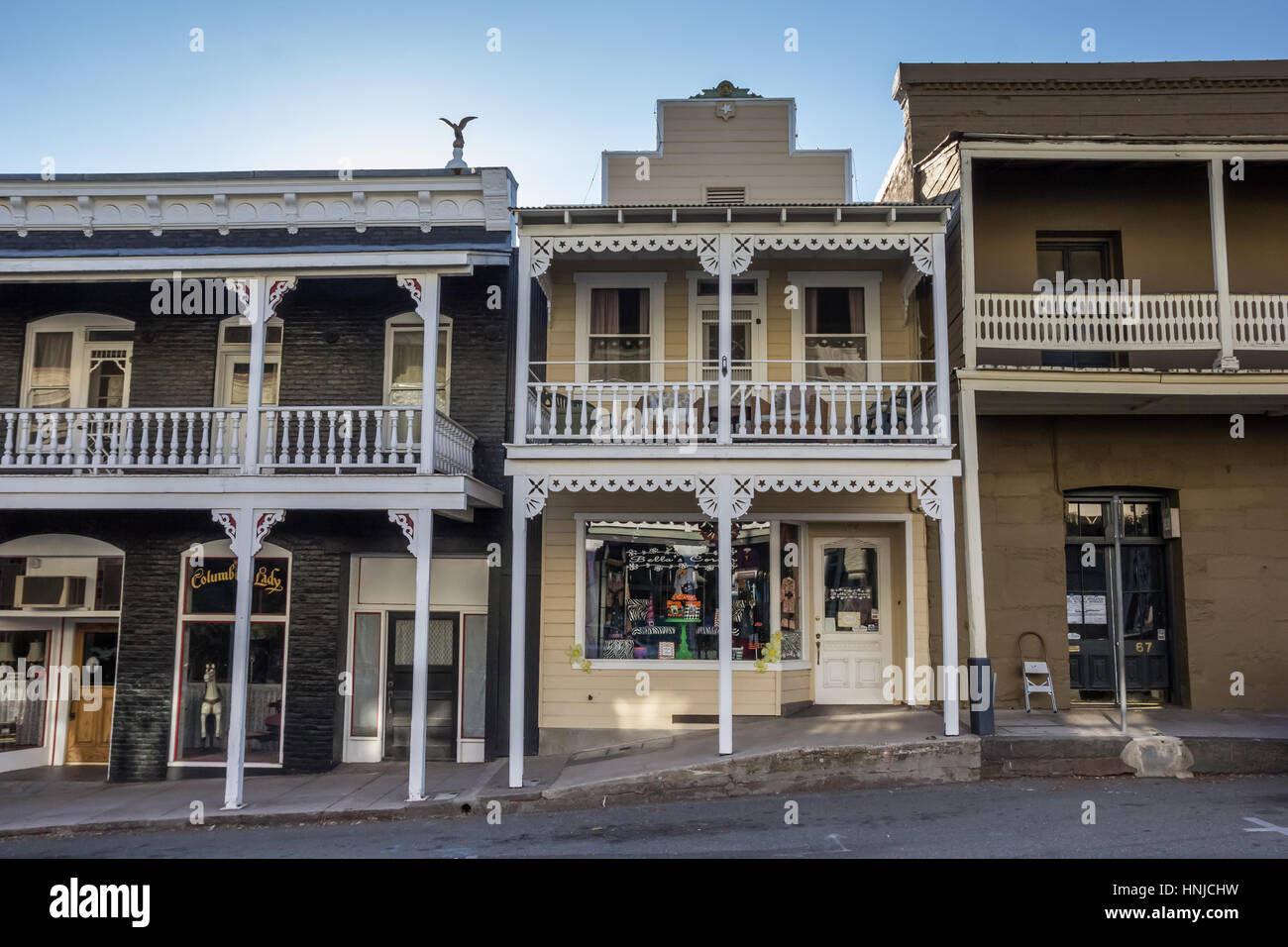 Shops in the historical center of Sutter Creek, California Stock Photo