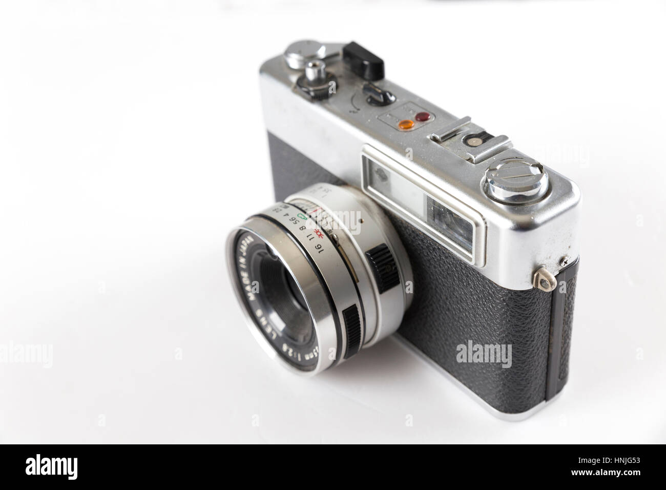 old film vintage camera on white background Stock Photo Alamy