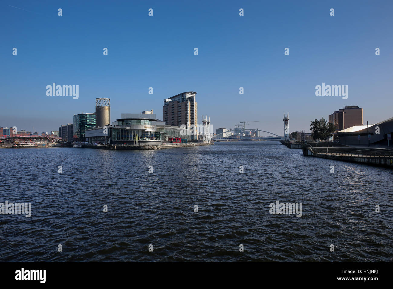 The Lowry Theatre, Pier 6, Salford Quays, Salford, UK Stock Photo