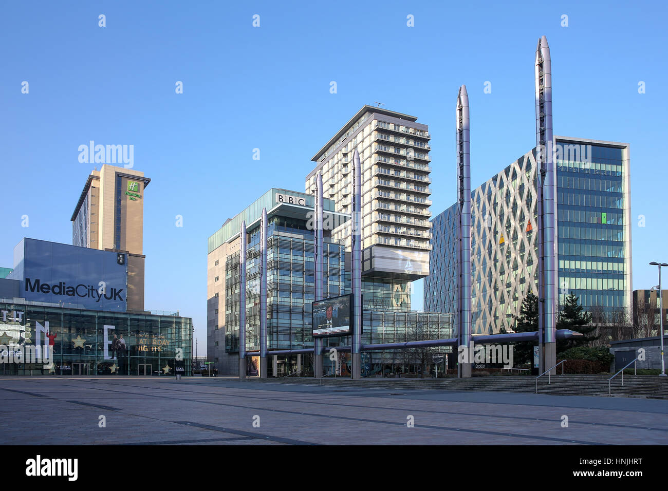 BBC & ITV studio's at MediaCityUK, Salford, England, UK Stock Photo