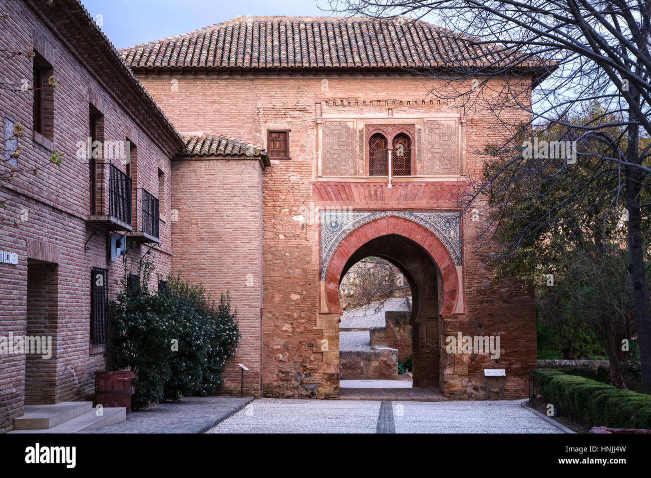 Puerta del Vino (Wine Gate), The Alhambra, Granada, Spain Stock Photo
