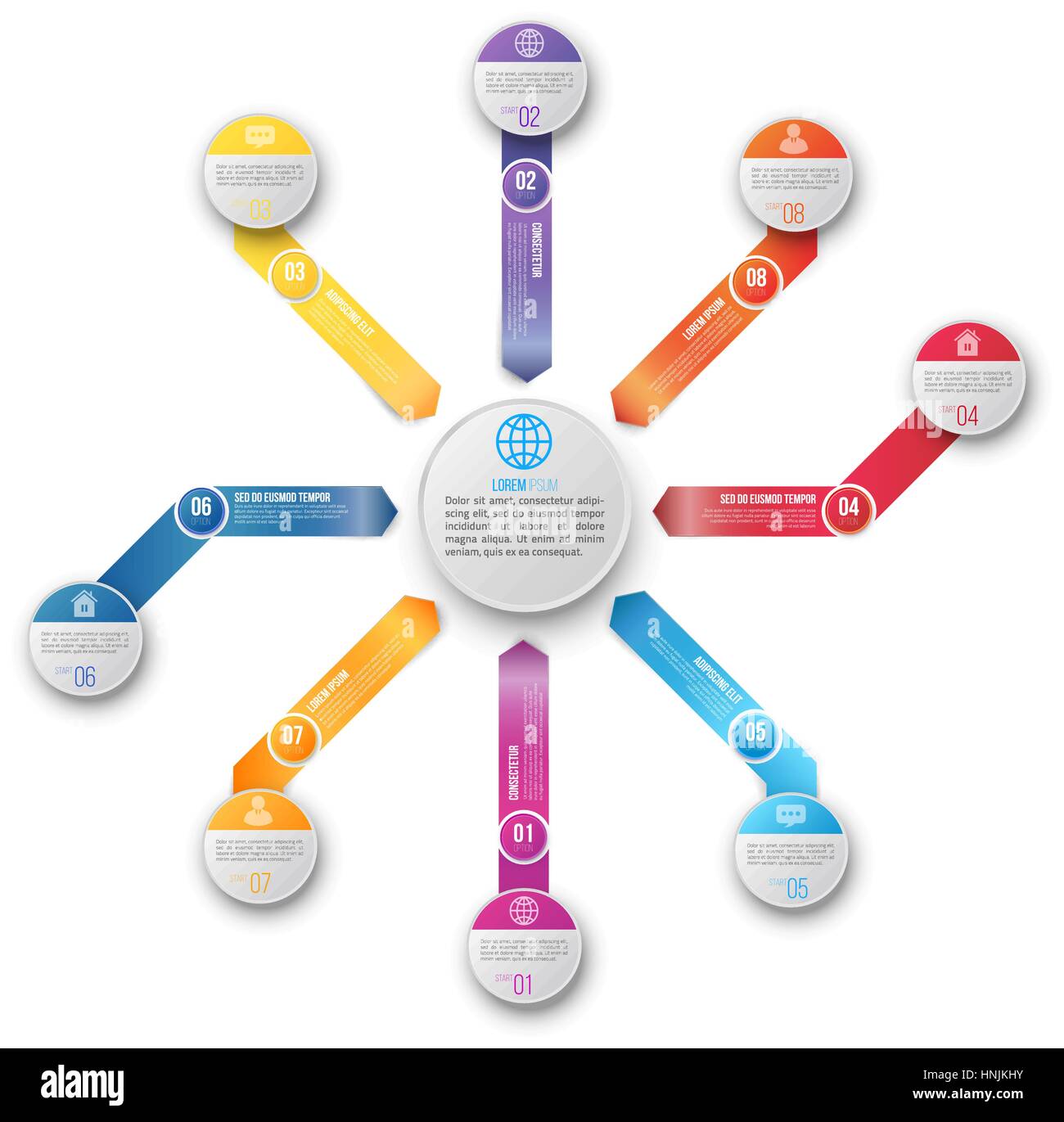 Arrows Infographic Template Stock Vector Image & Art - Alamy