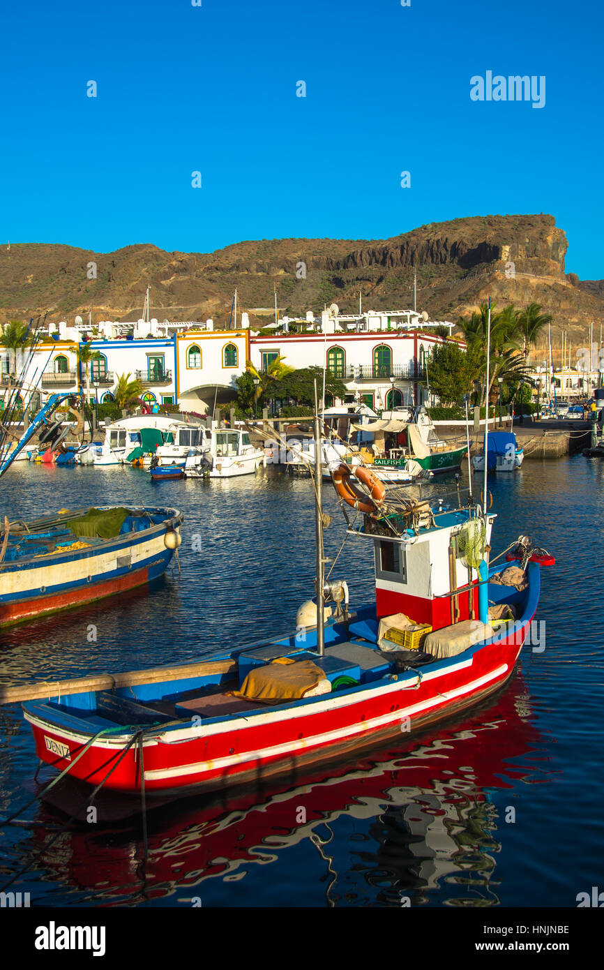 harbour of Puerto de Mogan, Gran Canaria, Spain Stock Photo - Alamy