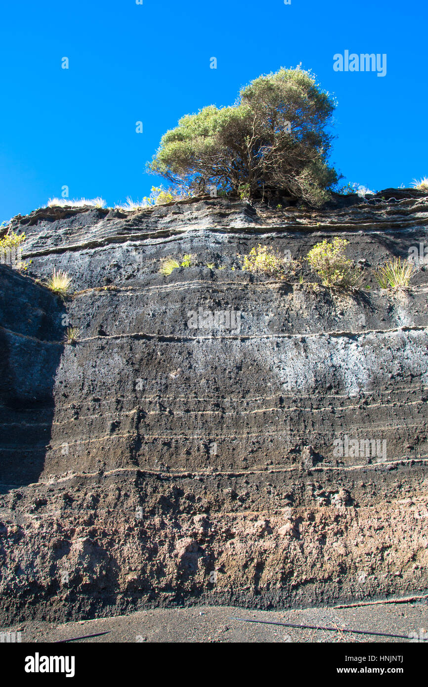 formations and layers at la caldera de bandama at gran canaria spain Stock Photo